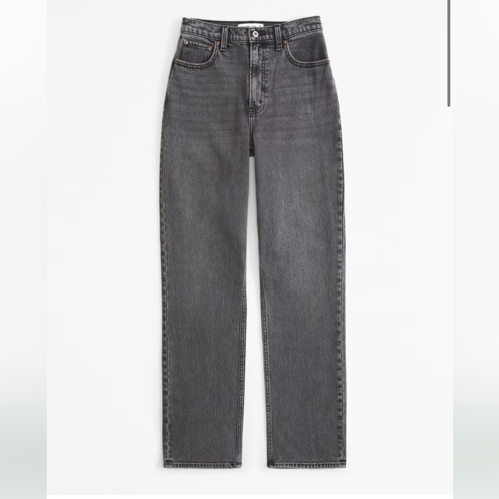 Abercrombie 90s straight ultra high rise curve love